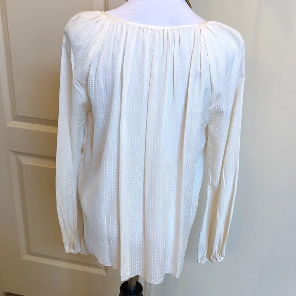 NWOT L’Agence cream silk top
